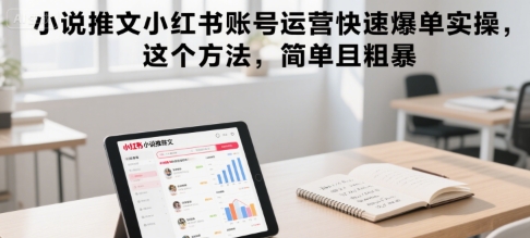 小说推文小红书账号运营快速爆单实操，这个方法，简单且粗暴-源创极客