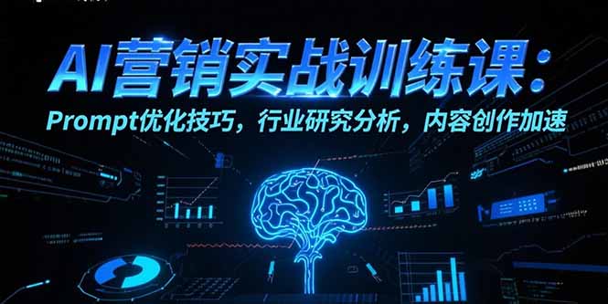 AI营销实战训练课：Prompt优化技巧，行业研究分析，内容创作加速-源创极客