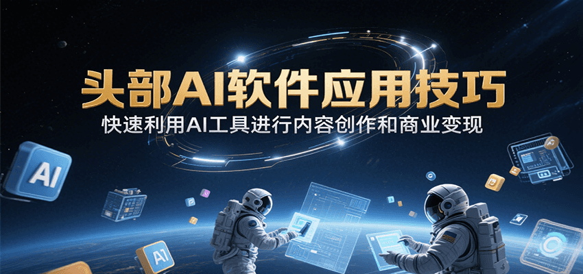 头部AI软件应用技巧，快速利用AI工具进行内容创作和商业变现-源创极客