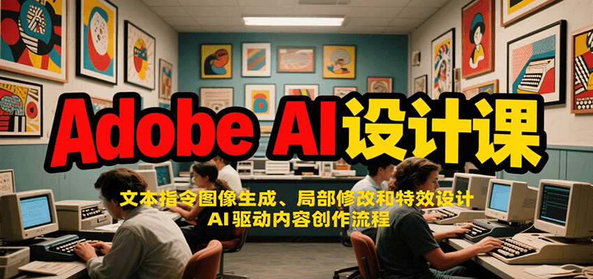 Adobe AI设计课：文本指令图像生成、局部修改和特效设计，AI驱动内容创作流程-源创极客