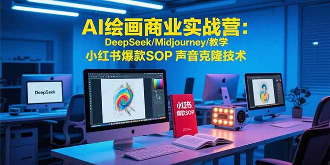 AI绘画商业实战营：DeepSeek/Midjourney/教学 小红书爆款SOP 声音克隆技术-源创极客