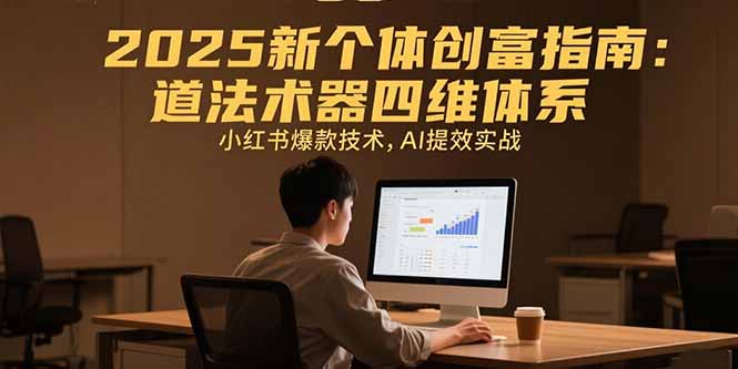 2025新个体创富指南：道法术器四维体系，小红书爆款技术，AI提效实战-源创极客