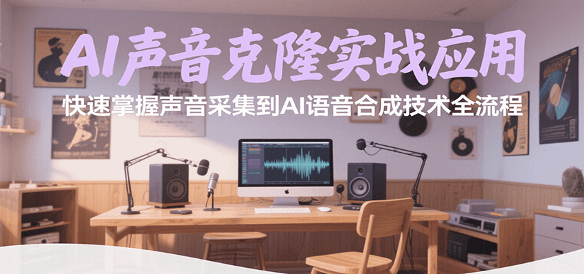 AI声音克隆实战应用，快速掌握声音采集到AI语音合成技术全流程-源创极客