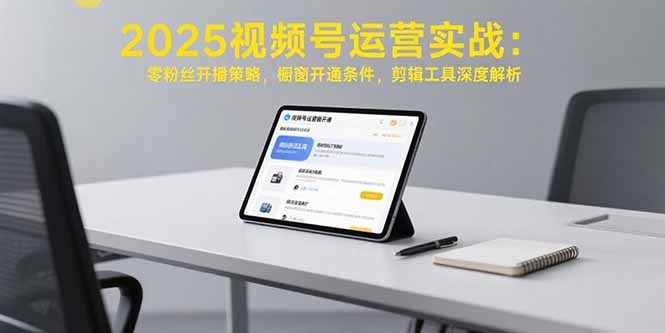 2025视频号运营实战：零粉丝开播策略，橱窗开通条件，剪辑工具深度解析-源创极客