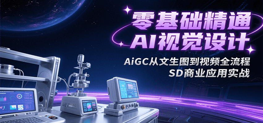 零基础精通AI视觉设计，AiGC从文生图到视频全流程，SD商业应用实战-源创极客