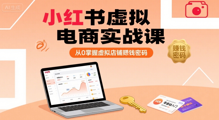 小红书虚拟电商实战课，从0掌握虚拟店铺賺钱密码-源创极客