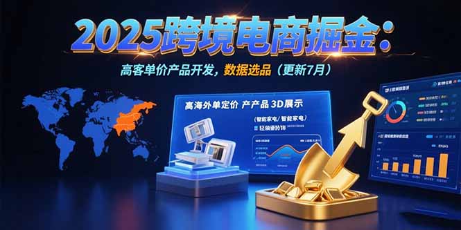 2025跨境电商掘金：蓝海市场定位，高客单价产品开发，数据选品(更新7月-源创极客