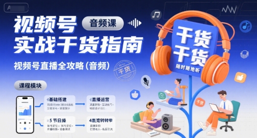 视频号实战干货指南，视频号直播全攻略(音频)-源创极客