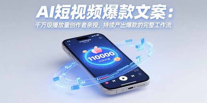 AI短视频爆款文案：千万级播放量创作者亲授，持续产出爆款的完整工作流-源创极客