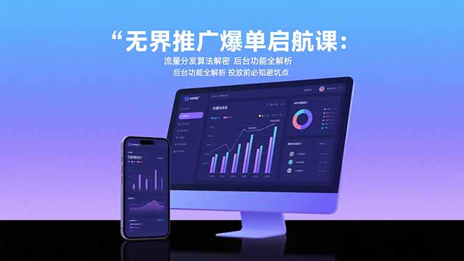 无界推广爆单启航课：流量分发算法解密 后台功能全解析 投放前必知避坑点-源创极客