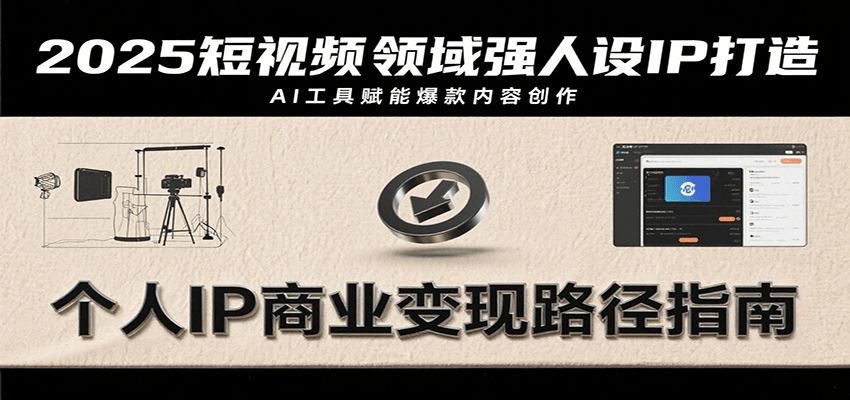 2025短视频领域强人设IP打造，结合爆款案例与AI工具应用，从个人出镜到商业成交转化-源创极客
