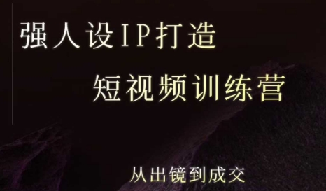 强人设ip打造课，8月​最新5天短视频ip训练营，从出镜到成交-源创极客