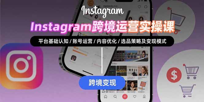 Instagram跨境运营实战：平台认知/账号运营/内容优化/选品策略及变现模式-源创极客