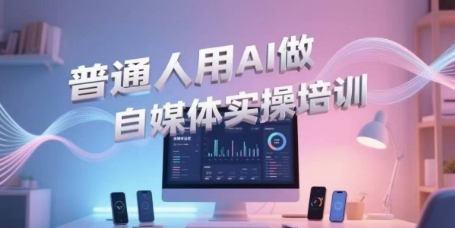 普通人用AI做自媒体实操培训，普通人一个人用ai做自媒体，视频制作、短视频引流、直播带货，轻松入门-源创极客