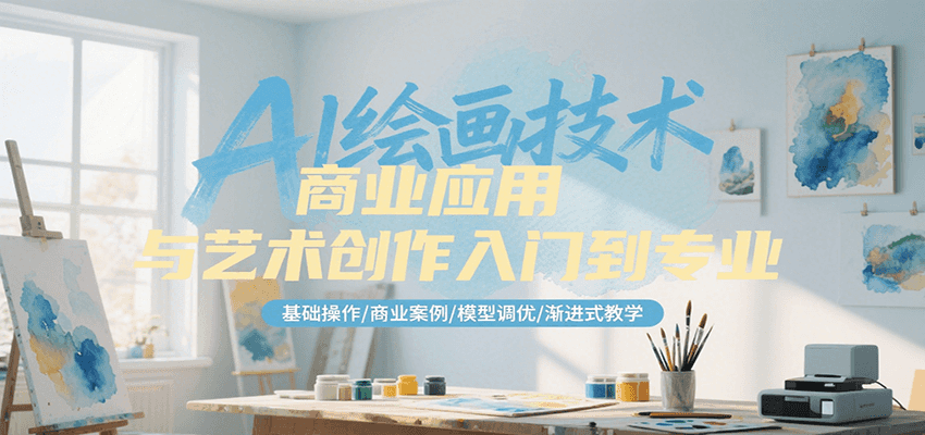 AI绘画技术商业应用与艺术创作入门到专业，基础操作/商业案例/模型调优/渐进式教学-源创极客