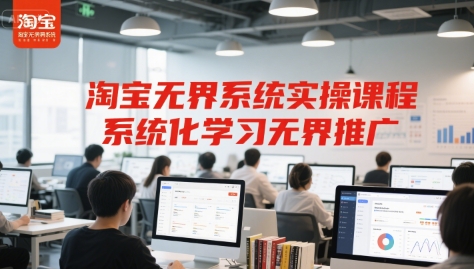 淘宝无界系统实操课程，系统化学习无界推广-源创极客