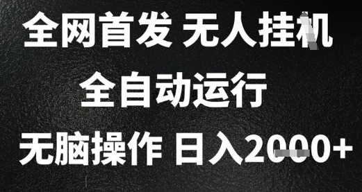 2025首发无人挂G项目，日入2k+，全自动运行，无脑操作，长期稳定 小白可玩【揭秘】-源创极客