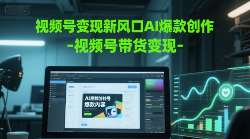 视频号变现新风口AI爆款创作-视频号带货变现-源创极客