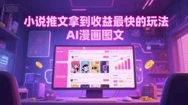 小说推文拿到收益最快的玩法，AI漫画图文-源创极客