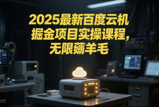 2025最新百度云机掘金项目实操课程单窗口保底5-10元月收益单窗口150+【揭秘】-源创极客
