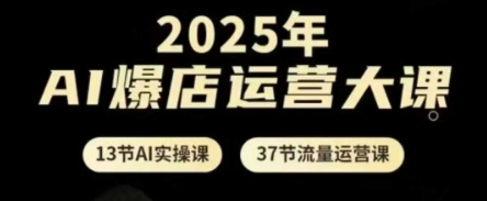 2025年AI爆店运营大课，13节AI实操课+37节流量运营课-源创极客