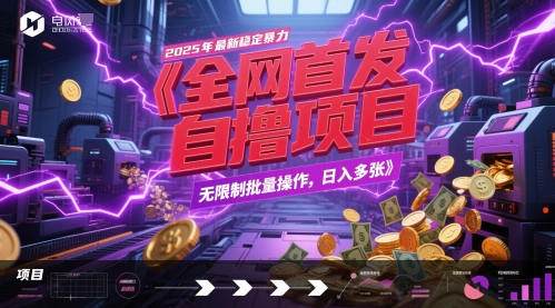 全网首发，2025年最新稳定暴力全自动自撸项目，无限制批量操作，日入多张【揭秘】-源创极客