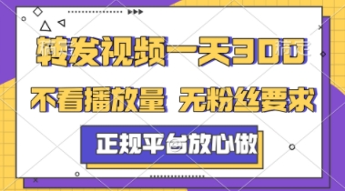 转发视频一天3张+，正规平台放心做，不看播放量，不看粉丝量，一个任务几分钟完成【揭秘】-源创极客