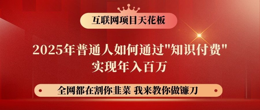 网创项目终点站-镰刀训练营超级IP合伙人，25年普通人如何通过“知识付费”年入百万-源创极客