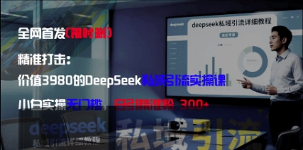 精准打击：价值3980的DeepSeek私域引流实操课，小白实操无门槛，日引精准粉300+-源创极客