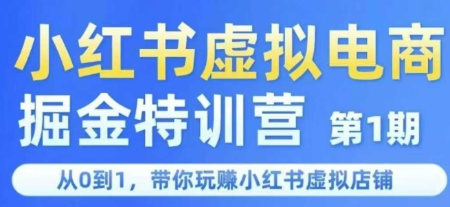 小红书虚拟电商掘金特训营第1期，从0到1，带你玩转小红书虚拟店铺-源创极客
