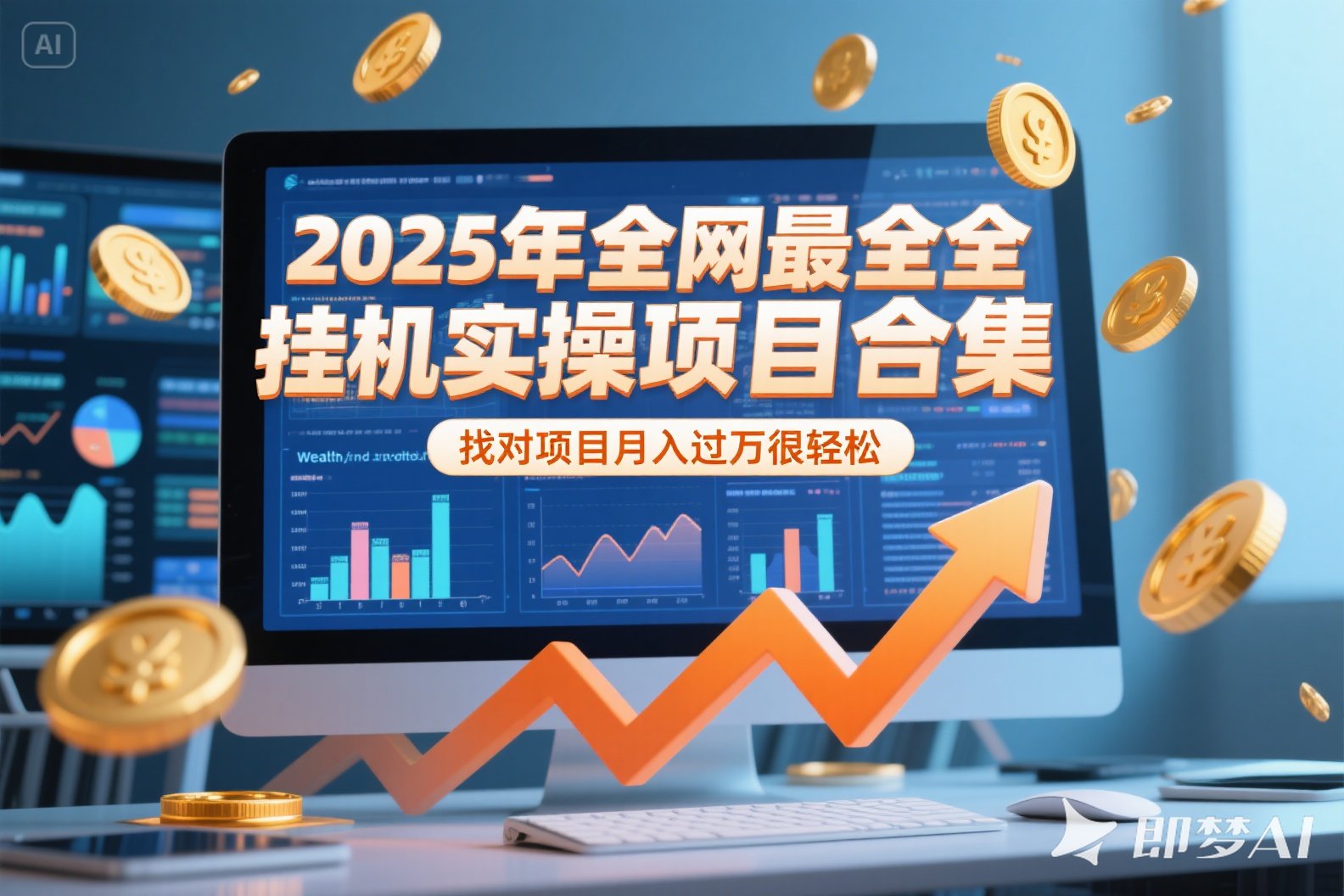 2025年挂机实操项目实操演练，挂机类型，AI直播类型，轻资产创业类型...-源创极客