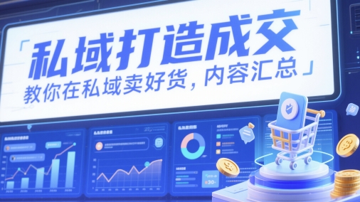 私域打造成交，教你在私域卖好货，内容汇总-源创极客