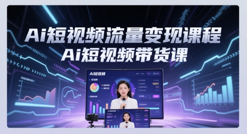 Ai短视频流量变现课程，Ai短视频带货课-源创极客