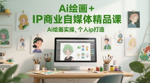Ai绘画+IP商业自媒体精品课，Ai绘画实操，个人ip打造-源创极客