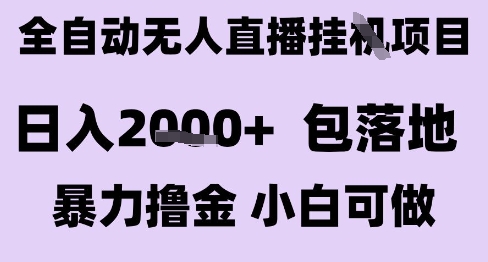 最新全自动抖音无人直播挂G项目，日入2k+ 包落地暴力撸金，小白可做【揭秘】-源创极客