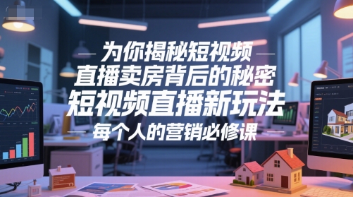 为你揭秘短视频直播卖房背后的秘密，短视频直播新玩法，每个人的营销必修课-源创极客