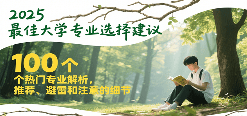 2025最佳大学专业选择建议，100个热门专业解析，推荐、避雷和注意的细节-源创极客