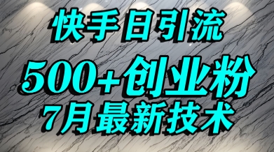 创业粉怎么打？快手精准引流创业粉，宝妈群体日进500+精准流量-源创极客