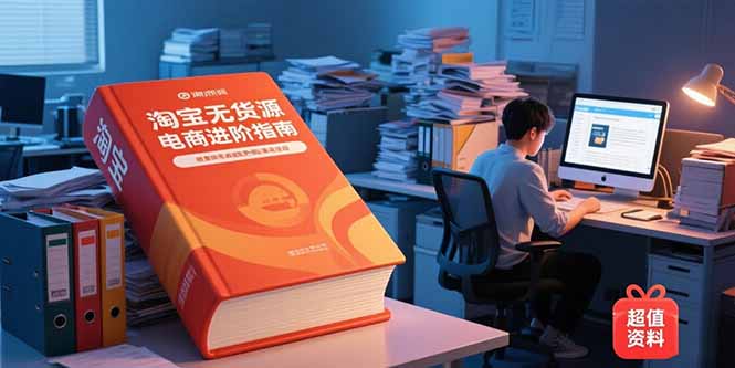淘宝无货源电商进阶指南，包含新人课、进阶课，配套资料，蓝海选品等-源创极客