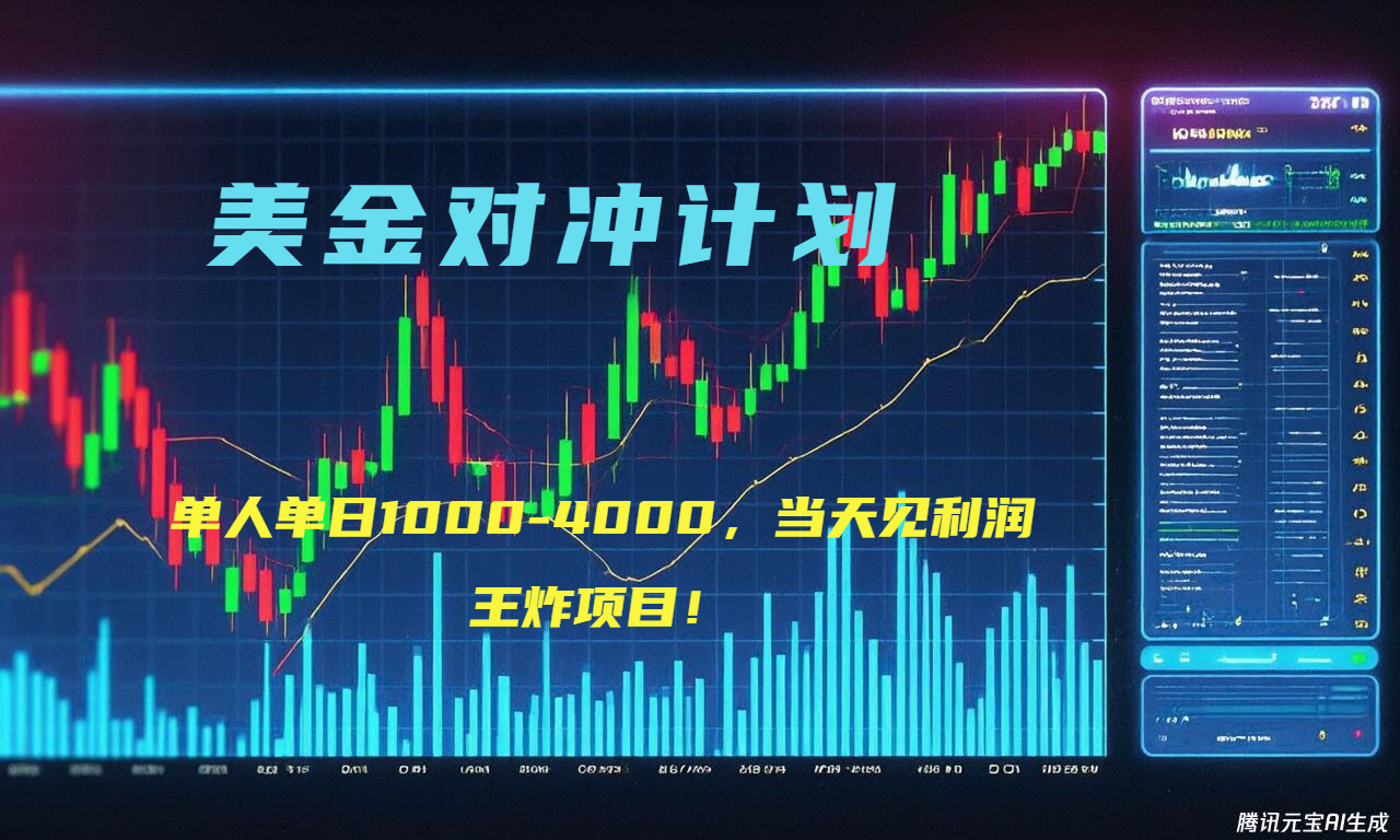 2025年最暴力项目“美金先登计划”最新最强对冲战法，每日实际收益1K-4K-源创极客