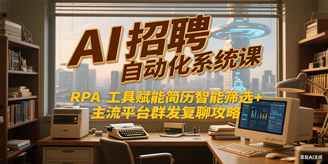 AI招聘自动化系统课，RPA工具赋能简历智能筛选+主流平台群发复聊全攻略-源创极客