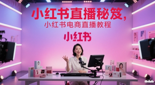 小红书直播秘笈，小红书电商直播教程-源创极客