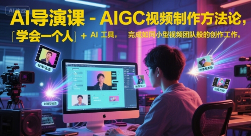 AI导演课-AIGC视频制作方法论，学会一个人+AI工具，完成如同小型视频团队般的创作工作，实现导演梦-源创极客