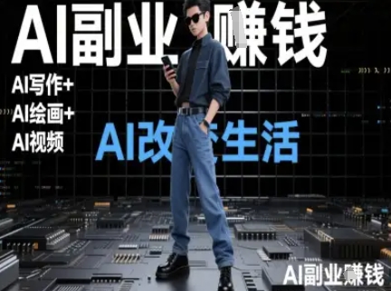 AI改变生活(Ai写作+AI绘画+Ai视频)，AI副业挣钱-源创极客
