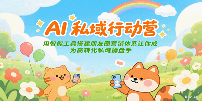 AI私域行动营：用智能工具搭建朋友圈营销体系让你成为高转化私域操盘手-源创极客