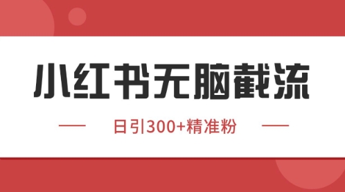 小红书只要你有同行就能获客，独家野路子获客玩法，暴力截流【揭秘】-源创极客