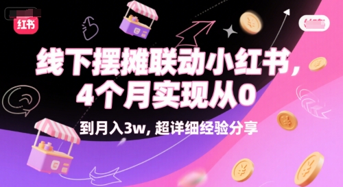 线下摆摊联动小红书，4 个月实现从 0 到月入3w，超详细经验分享-源创极客
