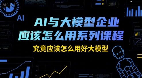 AI与大模型企业应该怎么用系列课程，究竟应该怎么用好大模型-源创极客
