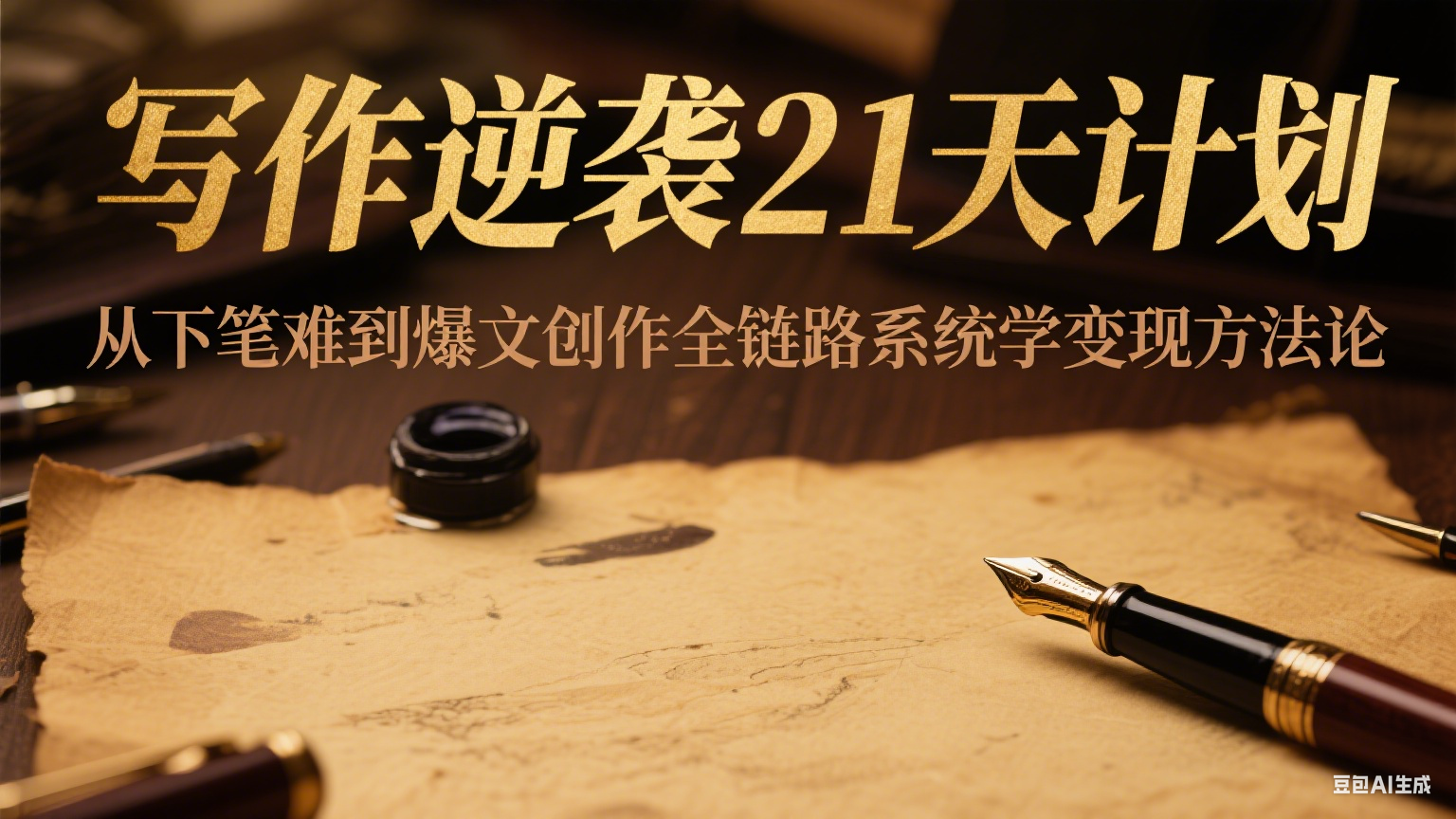写作逆袭21天计划：从下笔难到爆文创作全链路系统学变现方法论-源创极客