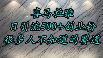 喜马拉雅，小而精的流量赛道，日进500+精准创业粉-源创极客